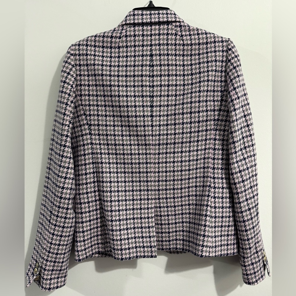 J.Crew Wool-blend schoolboy blazer in houndstooth Women’s Size 8 - Picture 3 of 4